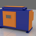 Blue And Orange Industrial Equipment Cabinet Structure With Door And Window Base Stand