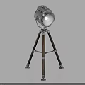 Modern Downlight Spotlight With Tripod Stand Metal And Wooden Design For Home Lighting