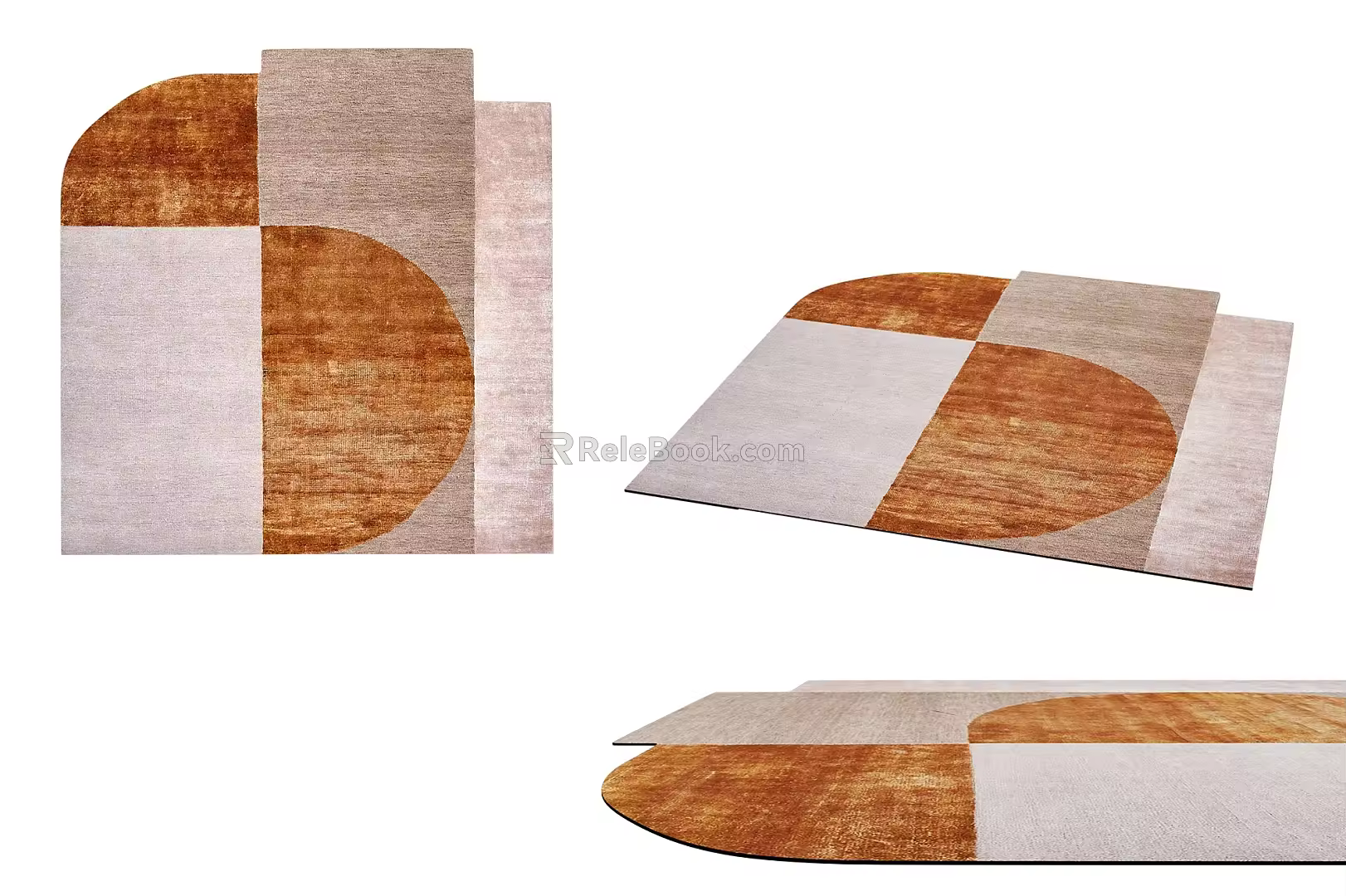 Nordic Style Carpet Simple Carpet 3d model