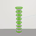 Modern Layered Floor Lamp With Black And White Stacked Design For Contemporary Home Decor