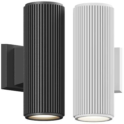 Modern Minimalist Black and White Vertical Striped Decorative Wall Lamps 3d model