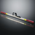 Industrial Track Inspection Equipment With Red White Yellow Strip Black Handle And Wheels