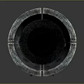 Tactical Weapon Scope Featuring Rusted Metal Body Red Accents Adjustment Knobs And Mounting Brackets