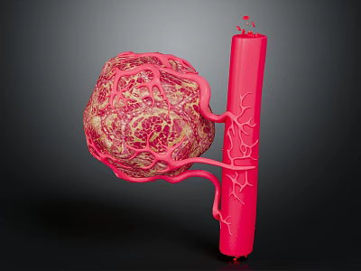 Detailed Human Organ Structure Featuring Hair Follicles And Blood Vessels 3d model