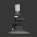 Advanced Medical Device Featuring Integrated Camera And Adjustable Mount On Stable Base 3d model
