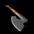 Weapon Axe Cold Weapon Axe Iron Axe Wooden Handle Axe Wood-cutting Tool Tomahawk PBR Material Next Generation Plate Axe Wood-cutting Axe 3d model