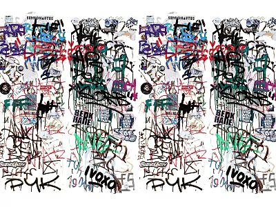 Colorful Graffiti Art Wall Decor With Abstract Patterns For Modern Home Interior 3d model