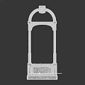 Ancient Bronze Lantern With Intricate Carvings Arched Top And Pillar Structure
