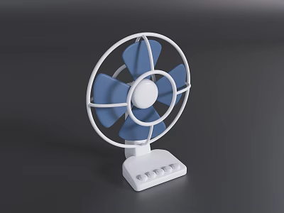 Modern fan Retro fan Desk fan 3d model