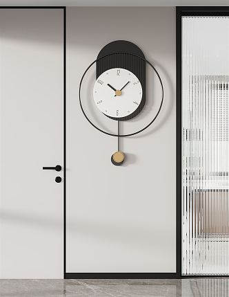 Modern clock wall decoration 3d model