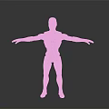 Futuristic Blue And Yellow Robot Character With Standing Pose And Outstretched Arms