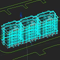Modern Townhouse Exterior Featuring Multi Storey Balconies Brick Facade Green Lawn And Blue Sky