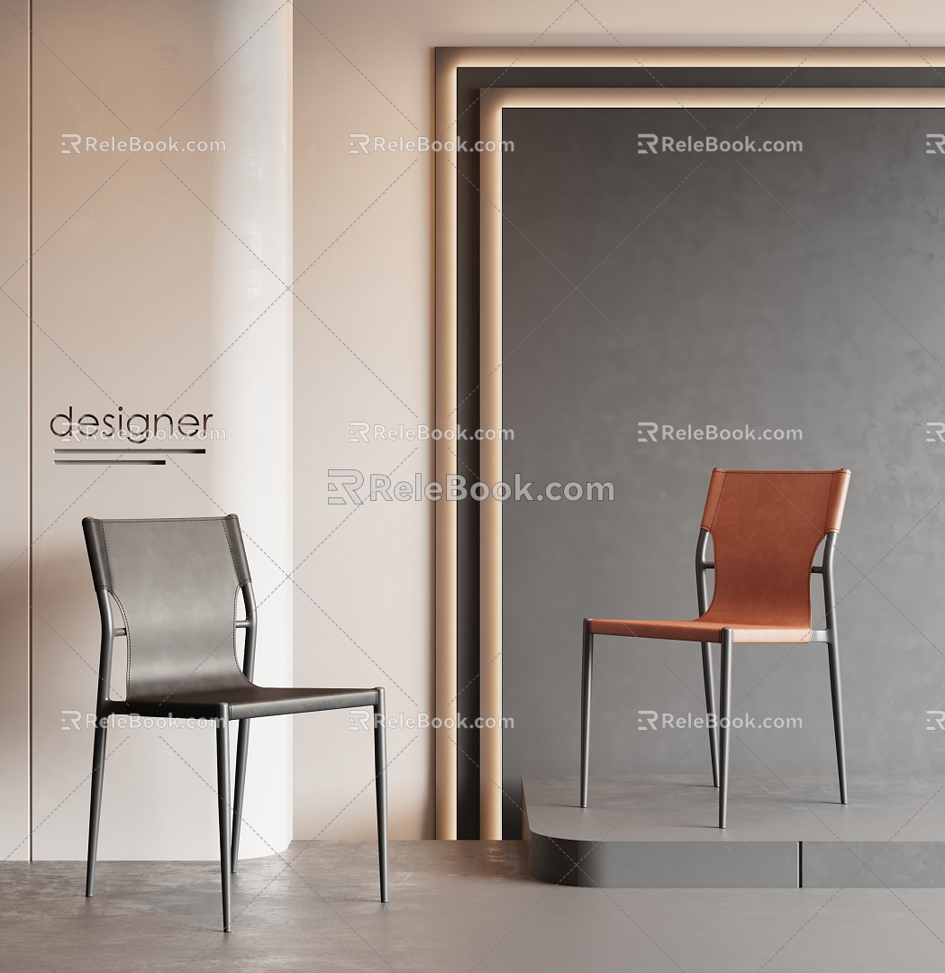 Dining chair combination 3d model