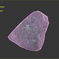 Green Raw Stone with Copper Spots and Natural Texture on Dark Reflective Surface
