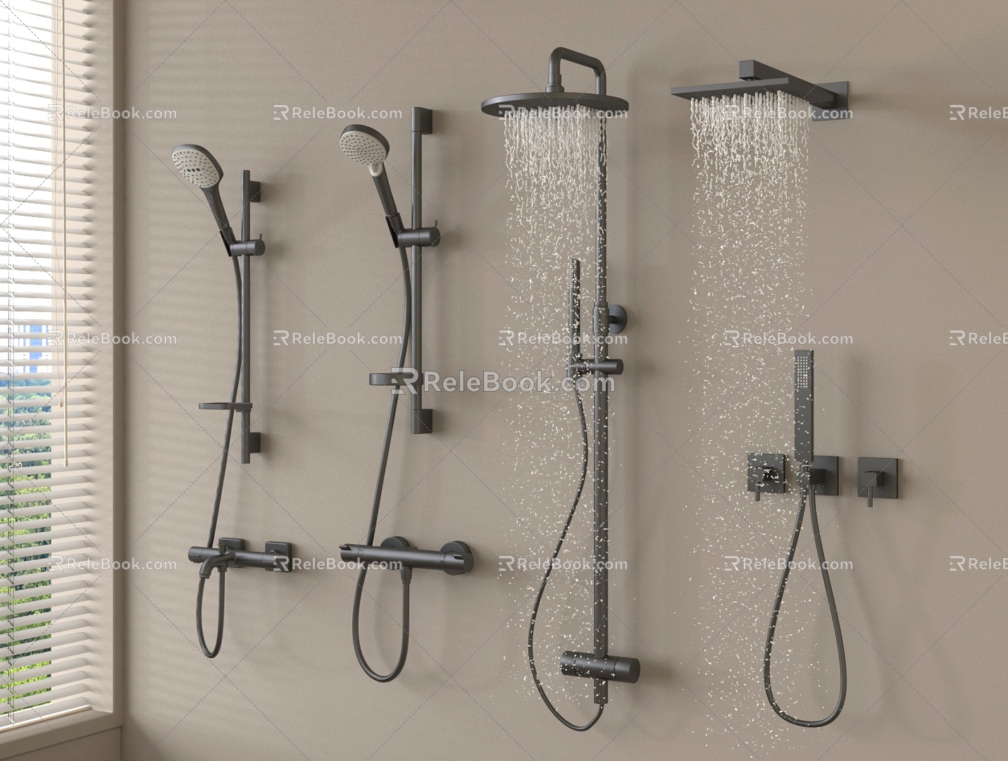 Modern Shower Bathroom Small Shower 3d model