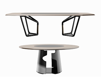 Modern table combination 3d model