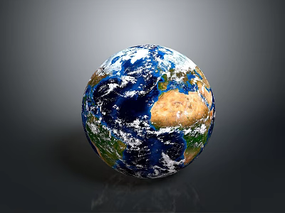 Vintage Globe With Realistic Earth Design And Stable Base For Home Decor 3d model