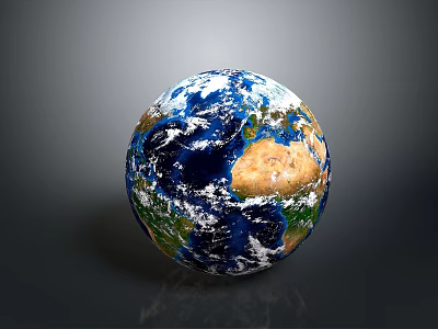 Vintage Globe With Realistic Earth Design And Stable Base For Home Decor 3d model