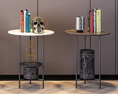 Light Luxury Side Table Marble Side Table Negotiation Table 3d model