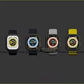 Stylish Smart Watches With Assorted Color Straps And Digital Display Screens