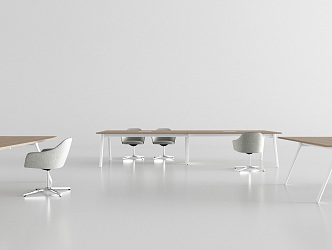 Modern Conference Table and Chair Simple Conference Table 3d model