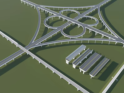 modern viaduct 3d model