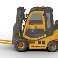 Jungheinrich Yellow Black Industrial Forklift With Cabin And Heavy Duty Tires