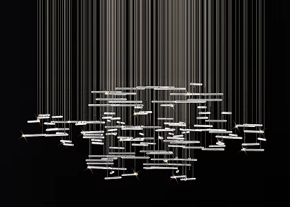 Modern chandelier decorative crystal lamp 3d model
