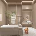Elegant Warm Tone Beauty Salon Interior Design With Comfortable Waiting And Professional Consultation Area
