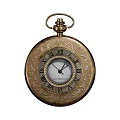 Vintage Pocket Watch With Roman Numerals And Decorative Case Featuring NAVETURIA