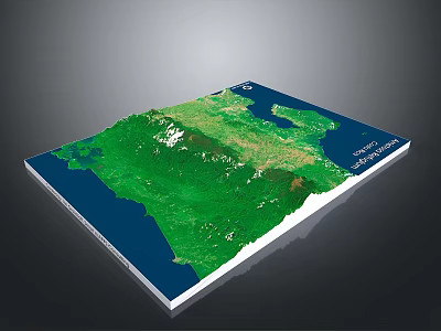 Modern High Quality Detailed 3D Topographic Terrain Model of Mexico 3d model