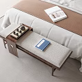 New Chinese Style Bed End Stool Bench Sofa Stool 3d model