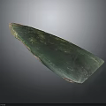 Ancient Green Stone Weapon With Handcrafted Blade And Textured Surface Design 3d model
