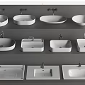 Sink basin wash basin counter basin under counter basin faucet basin wash basin 3d model