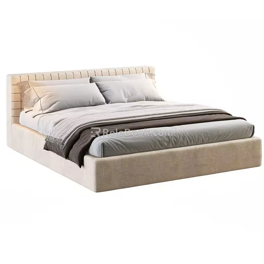 Double bed 3d model