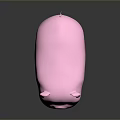 Cute Pink Pig Toy With Smooth Surface And Black Eyes And Feet