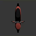 Red Modern Electric Scooter With Sleek Body Gray Seat And Black Handlebars