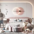Cozy Kids Bedroom With Pastel Pink Decor And Stuffed Toys