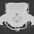Man in Detailed White Astronaut Suit with US Flag NASA Logo Front Back View