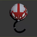 Red Helmet with White Floral Patterns REP Lettering Black Visor and Coiled Tube Design