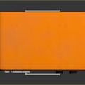 Modern Orange Display Shelf With Metal Frame For Retail Product Showcase Storage