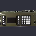 Military Style Olive Green Portable Digital Device With Heat Sink Grille Control Panel Buttons Handle