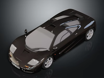 Black Sports Car With Sleek Aerodynamic Design Silver Wheels And Modern Styling 3d model