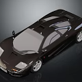 Black Sports Car With Sleek Aerodynamic Design Silver Wheels And Modern Styling