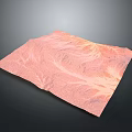 Pink Textured Landscape On Dark Background With Intricate Natural Patterns 3d model