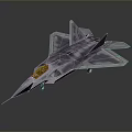 3D Model Of Space Aerospace Fighter Jet With Sleek Design And Cockpit