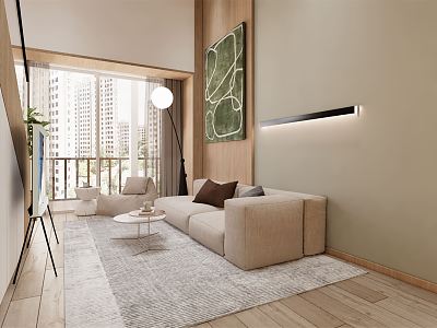 Modern Duplex Living Room model