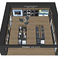 Haier Washing Machines Retail Store Display With Multiple Appliances And Interior Layout 3d model