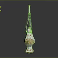 Vintage Style Hanging Decorative Furniture With Glass Body And Metal Chain Design