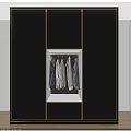 Modern Wardrobe Interior Design With Hanging Clothes Drawers And Storage Shelves